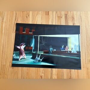 Banksy diner bear poster 24” x 36”